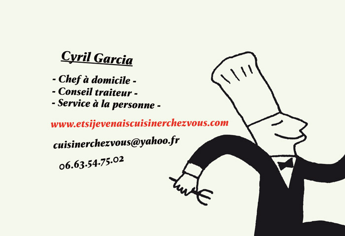 « Et si je venais cuisiner chez vous » – Cyril Garcia, chef à domicile