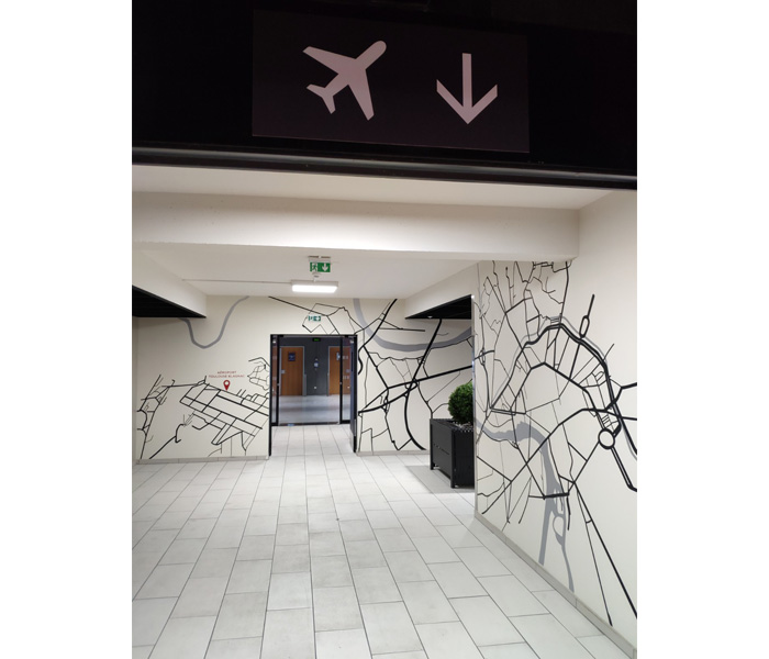 Habillage mural – Parking Premium Aéroport Toulouse Blagnac